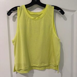 Lululemon Swiftly Boxy Waist Length Tank, Neon Yellow Sz 8